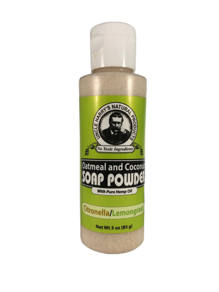 Soap Powder, Oatmeal & Coconut, Citronella/Lemongrass, 3 oz. - Soap Powder, Oatmeal & Coconut, Citronella/Lemongrass, 3 oz