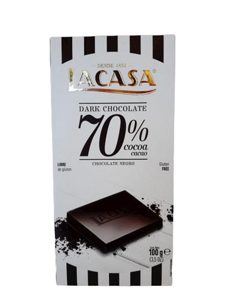 Chocolate Bar, 70 % Cacao, 100g - Barra de Chocolate, 70 %, Dark, 100 g