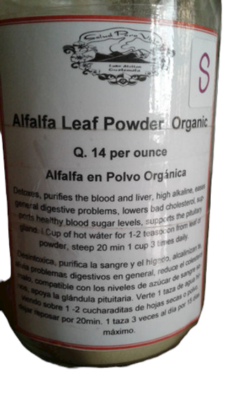 Alfalfa Leaf Powder, Organic - Alfalfa en Polvo, Organica