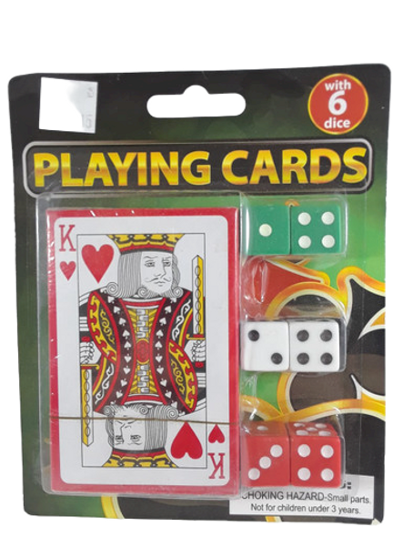 Playing Cards, With 6 Dice - Jugando a las Cartas, con 6 Dados