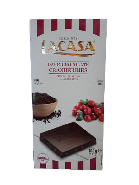 Chocolate Bar, Dark Cranberries, 3.5 oz. - Barra de Chocolate, Arándanos Oscuros, 3.5 oz.