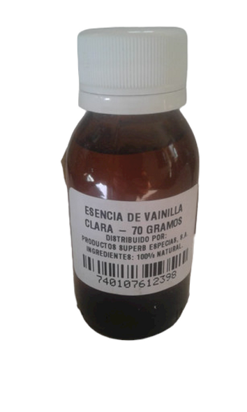 Vanilla Extract, Clear, 70 grams - Esencia de Vainilla Clara