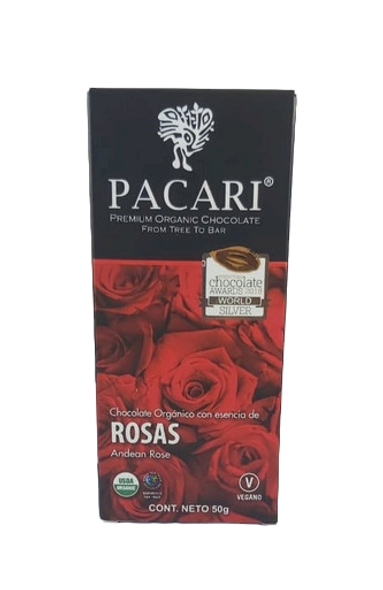 Chocolate Bar, Andean Rose, Organic, 50 gr. - Barra de Chocolate, Rosa Andina, Orgánica, 50 gr.