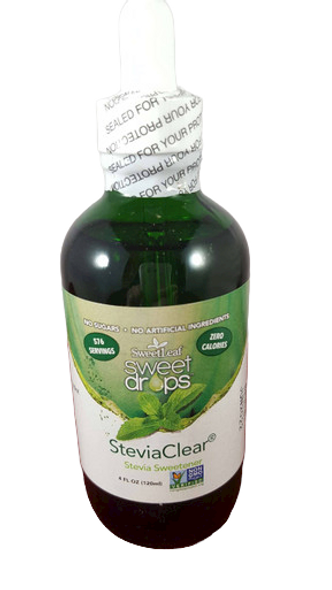 Stevia Drops, Clear, 4 fl oz. - Gotas de Stevia, Clara, 4 fl oz.