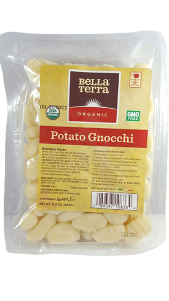 Potato Gnocchi, Organic, 17.6 oz. - Gnocchi de Papas, Orgánico, 17.6 oz.