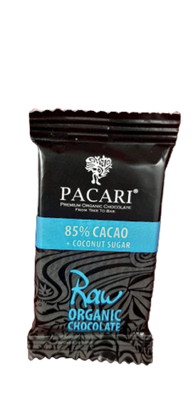 Chocolate Bar, Raw, 85% Cacao, Coconut Sugar, Small - Barra de Chocolate, 85% Cacao, con Azucar de Coco, Organic, Pequena