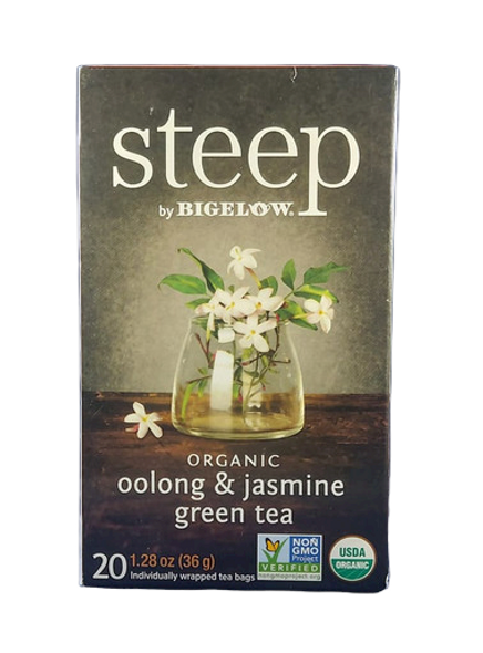 Tea, Green, Oolong & Jasmine, Organic, 20 Tea Bags - Té, Verde, Oolong y Jazmín, Orgánico, 20 Bolsas de Té