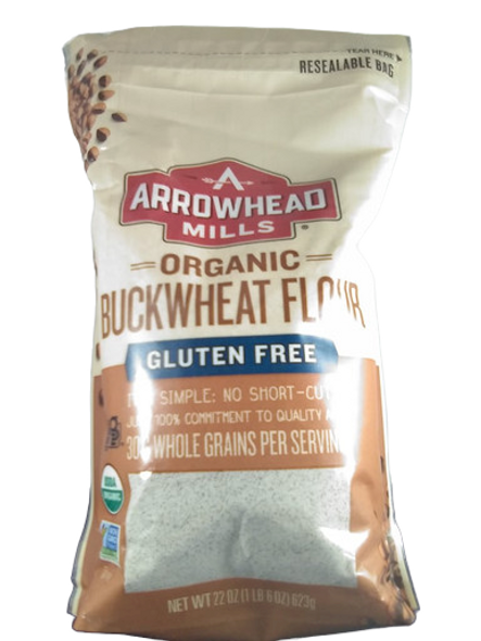 Flour, Buckwheat, Gluten Free, Organic, 22 oz. -Harina, Trigo Sarraceno, Sin Gluten, Orgánica, 22 oz.