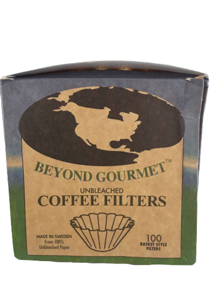 Coffee Filters, Unbleached, 100 Basket Style Filters - Filtros de Café, sin Blanquear, 100 Filtros estilo Canasta