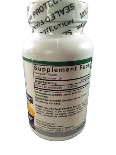Vitamin C 1000, 100 Capsules -Vitamina C 1000, 100 Cápsulas