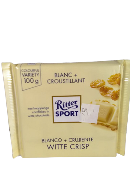 Chocolate, White Crisp, 100g  - Chocolate,Blanco & Crujiente, 100g