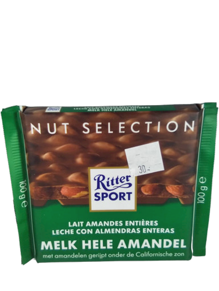 Chocolate Milk with Whole Almonds, 100g -Leche de Chocolate con Almendras Enteras, 100g Chocolate Milk with Whole Almonds, 100g -Leche de Chocolate con Almendras Enteras, 100g