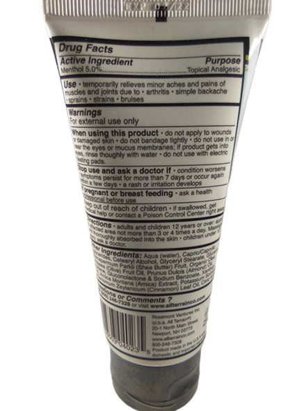 Pain Relieving Cream, 3 fl oz. -Crema Analgésica, 3 fl oz.