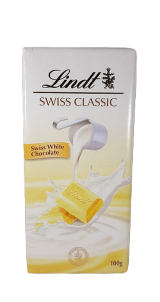 Chocolate Bar, Swiss White Classic, 100g - Barra de Chocolate, Blanco Suiza Classico, 100g Chocolate Bar, Swiss White Classic, 100g - Barra de Chocolate, Blanco Suiza Classico, 100g