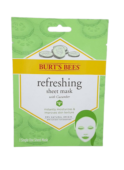 Sheet Mask, Refreshing with Cucumber, 1 Mask - Mascarilla, Refrescante con Pepino, 1 Mascarilla