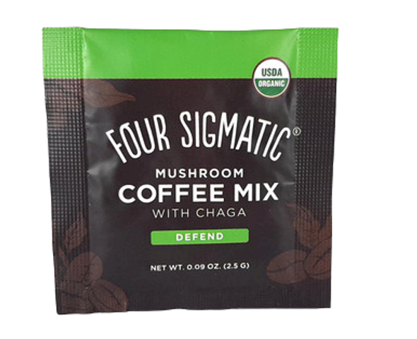 Mushroom Coffee Mix, with Chaga, Organic, 2.5g - Mezcla de Café con Setas, con Chaga, Orgánica, 2.5g