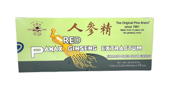 Red Panax Ginseng Extractum, 10 Vials -  Panax Ginseng Rojo Extractum, 10 Viales