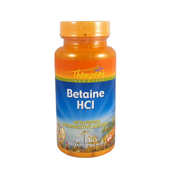 Betaine HCI, with Pepsin, 90 Tablets - Betaína HCI, con Pepsina, 90 Tabletas
