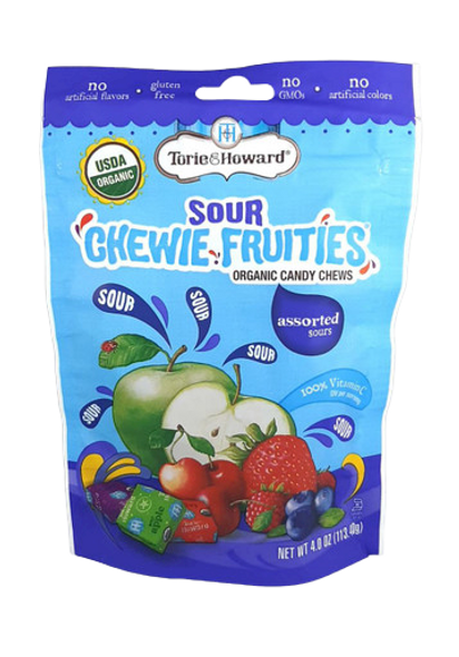 Chewie Fruities, Sour, Assorted, Organic, 4 oz. - Frutas Masticables, Amargas, Surtidas, Orgánicas, 4 oz.