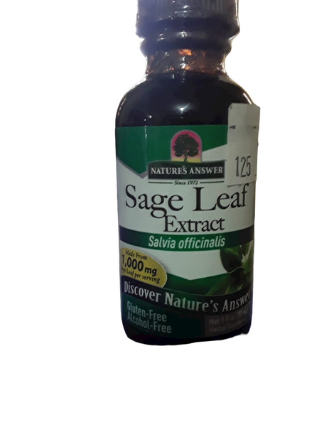 Sage Leaf Extract, 1 fl oz -Extracto de Hoja de Salvia, 1 fl oz