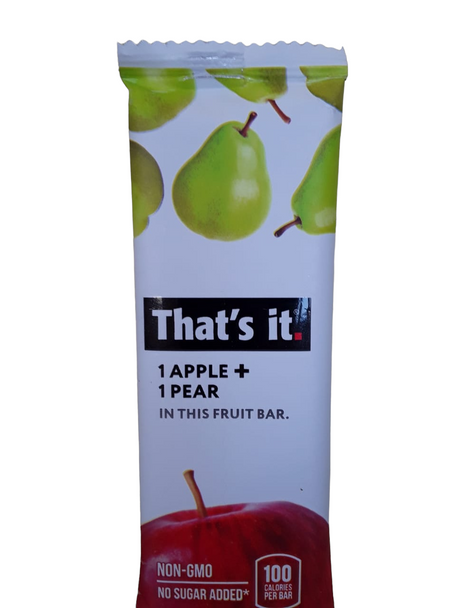 Fruit Bar, Apple & Pear, 1.2 oz -Barrita de Frutas, Manzana y Pera, 1.2 oz