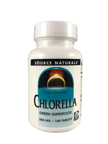 Chlorella, 500 MG, 100 Tablets - Chlorella, 500 MG, 100 Tabletas