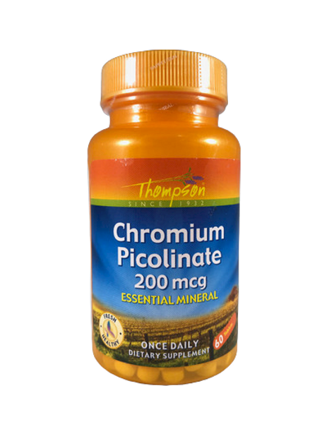 Chromium Picolinate, 200 mcg, 60 Tablets - Picolinato de Cromo, 200 mcg, 60 tabletas