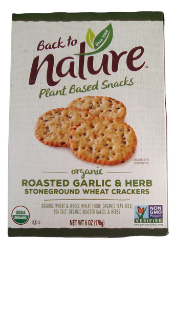 Crackers, Roasted Garlic & Herb, 6 oz. - Galletas Saladas, Ajo Asado y Hierbas, 6 oz.