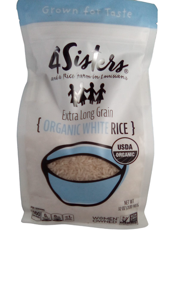 Rice, White, Extra Long Grain, Organic, 32 oz - Arroz, Blanco, Grano Extra Largo, Orgánica, 32 oz