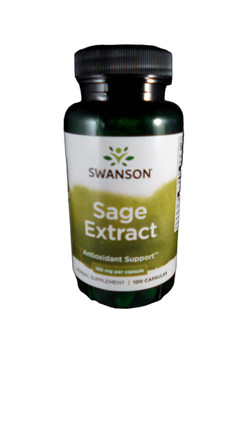 Sage Extract, 160mg, 100 Capsules - Extracto de Salvia, 160mg, 100 Cápsulas
