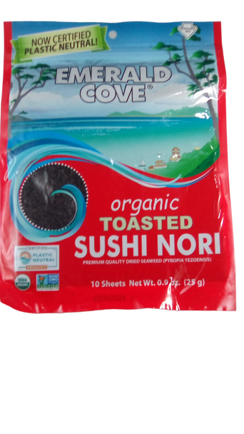 Sushi Nori, Toasted, Organic, 10 Sheets - Sushi Nori, Tostado, Orgánico, 10 Hojas