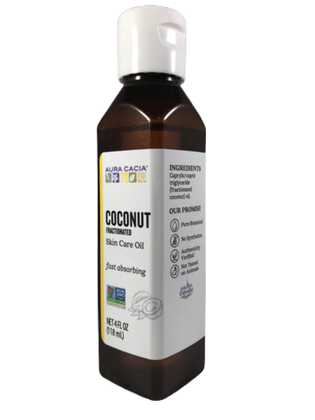 Coconut Oil, Fractionated, 4 fl oz. - Aceite de coco, Fraccionado, 4 fl oz.