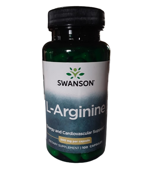 L-Arginine, 500mg per Capsule,  100 Capsules - L-Arginina, 500 mg por Cápsula, 100 Cápsulas