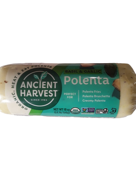 Polenta, Basil & Garlic, Organic, 18 oz - Polenta, Albahaca y Ajo, Orgánica, 18 oz