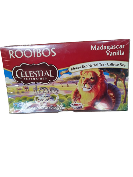 Tea, Rooibos, Madagascar Vanilla, 20 Tea Bags -Té, Rooibos, Vainilla de Madagascar, 20 Bolsitas