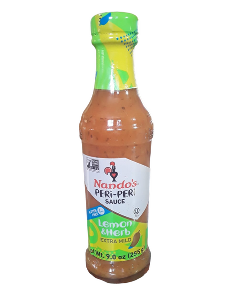 Peri-Peri Sauce, Lemon & Herb, Extra Mild, 9 oz -Salsa Peri-Peri, Limón y Hierbas, Extra Suave, 255g