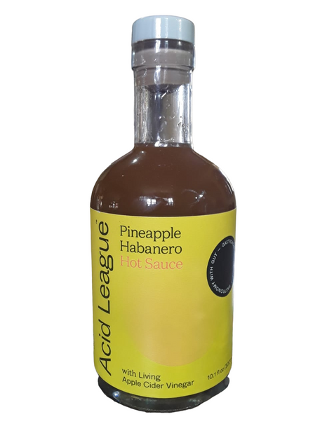 Hot Sauce, Pineapple Habanero, with Living Apple Cider Vinegar, 10.1 fl oz - 300 MLSalsa Picante, Piña Habanero, con Vinagre de Sidra de Manzana Vivo,