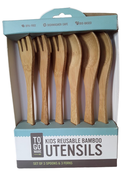 Kids Utensils, 3 Spoons & 3 Forks -Utensilios para Niños, 3 Cucharas y 3 Tenedores