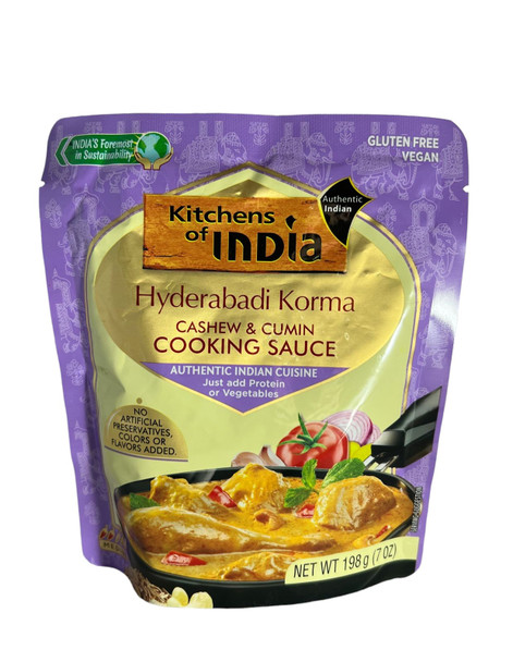 Hyderabadi Korma, Cashew & Cumin Cooking Sauce, 7 oz - Salsa para Cocinar Hyderabadi Korma, Marañón y Comino, 7 oz