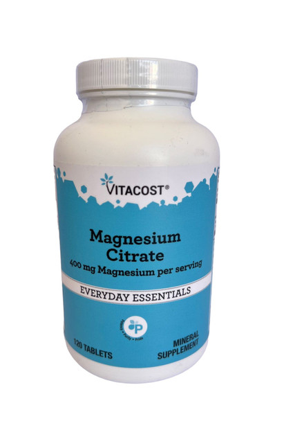 Magnesium Citrate, 400mg, 120 Tablets - Citrato de Magnesio, 400mg, 120 Tabletas