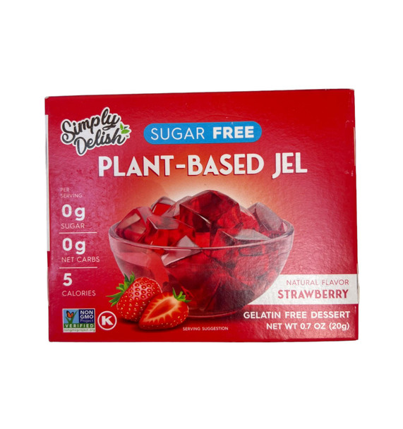Jel, Plant Based, Strawberry, 20g - Jel, a Base de Plantas, Fresa, 20g