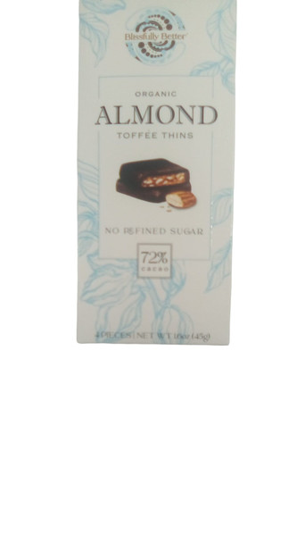 Toffee Thins, Almond, 45g -Almendra de Caramelo, 45g -