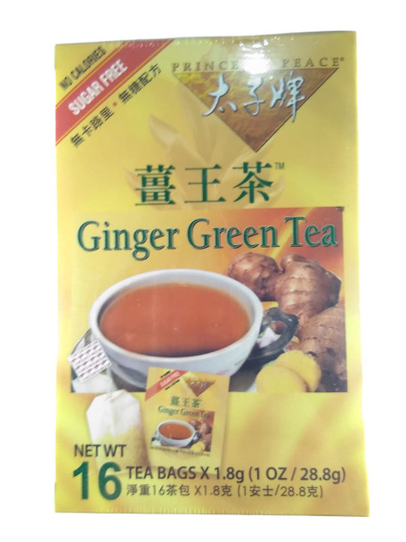 Tea, Ginger Green, 16 Tea Bags -Té, Jengibre Verde, 16 Bolsitas
