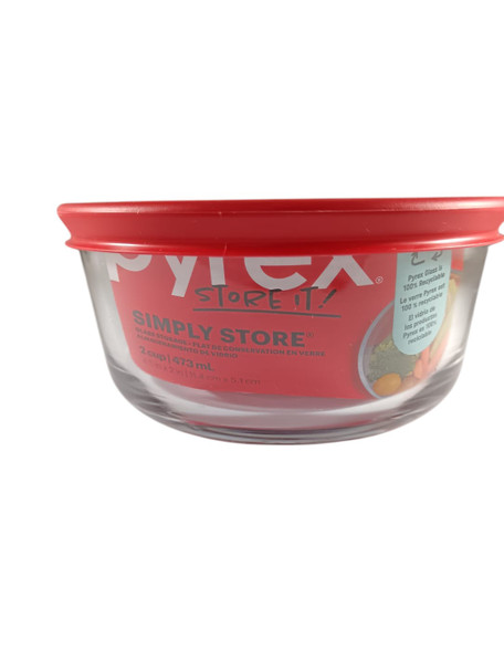 Glass Tupperware, 2 Cup, 473 ml -Tupper de Vidrio, 2 Tazas, 473 ml