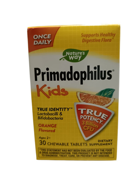 Primadophilus Kids, Lactobacilli & Bifidobacteria, 30 Chewable Tablets -Primadophilus Ninos, Lactobacilos y Bifidobacterias, 30 Comprimidos Masticables
