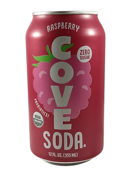 Soda, Raspberry, Zero Sugar, Organic, 12 fl oz -Soda, Frambuesa, Cero Azúcar, Orgánica, 355ml