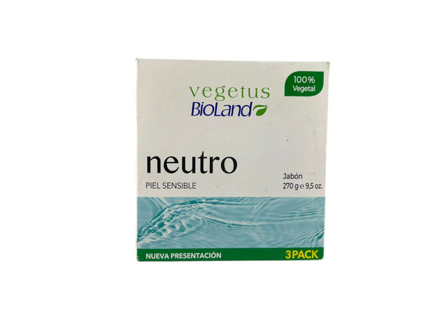 Soap, Neutral, Sensitive Skin, 9.5 oz, 3 Pack - Jabon, Neutro, Piel Sensible, 270g, 2 Jabones
