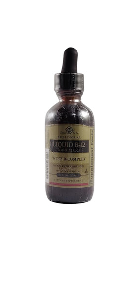 Liquid B-12, 2000mcg, with B-Complex, 2 fl oz -B-12 líquido, 2000 mcg, con complejo B, 2 fl oz
