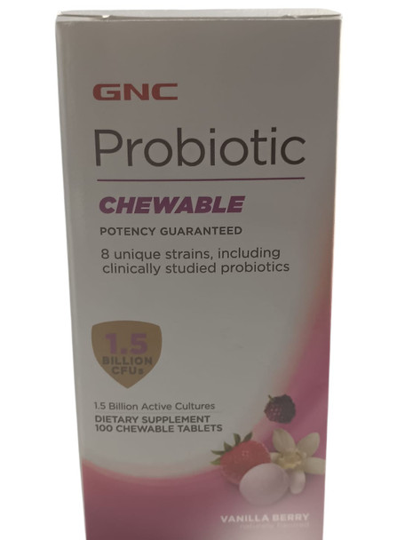 Probiotic, Chewable, 1.5 Billion Active Cultures -Probiótico, Masticable, 1.500 millones de cultivos activos