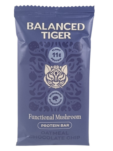 Protein Bar, Oatmeal Chocolate Chip, Functional Mushroom - Barrita de proteínas, avena con trocitos de chocolate, setas funcionales